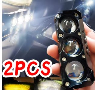 Super Bright Motorcycle LED Driving Lights Yellow White Fog Lamp 3 Lens Spotlights for Harley External Headlight Accessories
