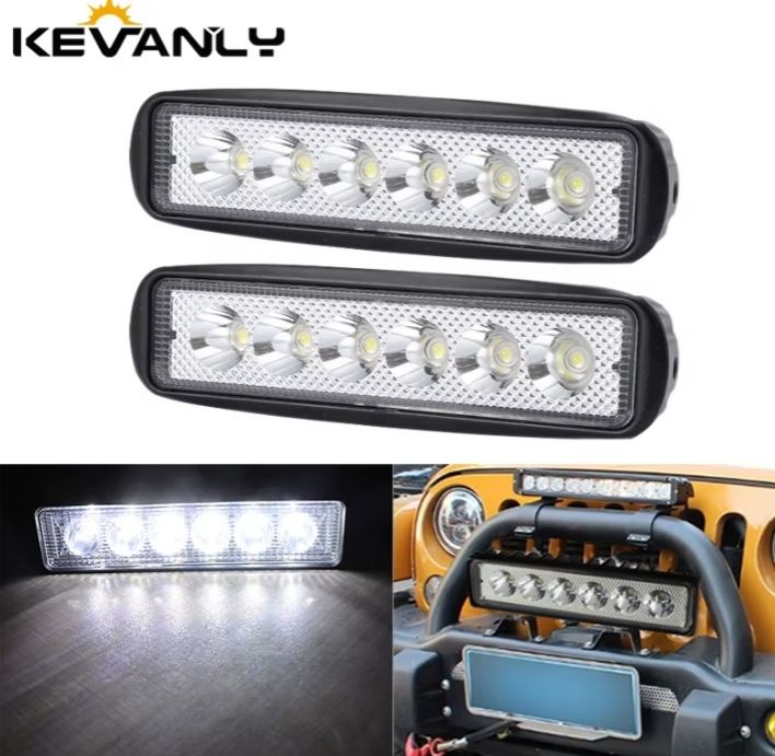 6 LED Car Work Light High Bright Spotlight Universal Offroad Automobile Truck Driving Fog Headlights DRL Driving Lamp 12V