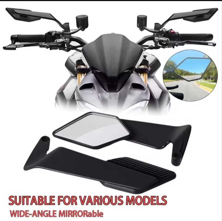 Motorcycle Mirrors Foldable Fixed Wing Mirrors Adjustable Rotate Rear Vew Mirrors For KTM Honda Yamaha MT10 Side