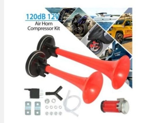 12V 178DB Auto Car Claxon Air Horns Set Super Loud Dual Tone with 12V Trumpet Compressor for Motorcycle Car Boat Truck Vehicle