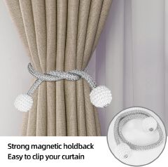 Magnetic Curtain Tiebacks, Curtain Tiebacks Buckles Holdbacks Holders for Home Bedroom Office Decorative Curtain