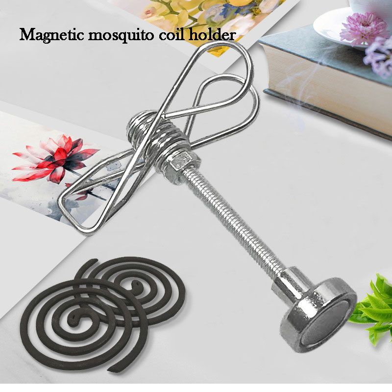 Household Magnetic Mosquito Coil Clip - Multi-functional Strong Magnetic Holder, Portable Incense Clip (New Design)