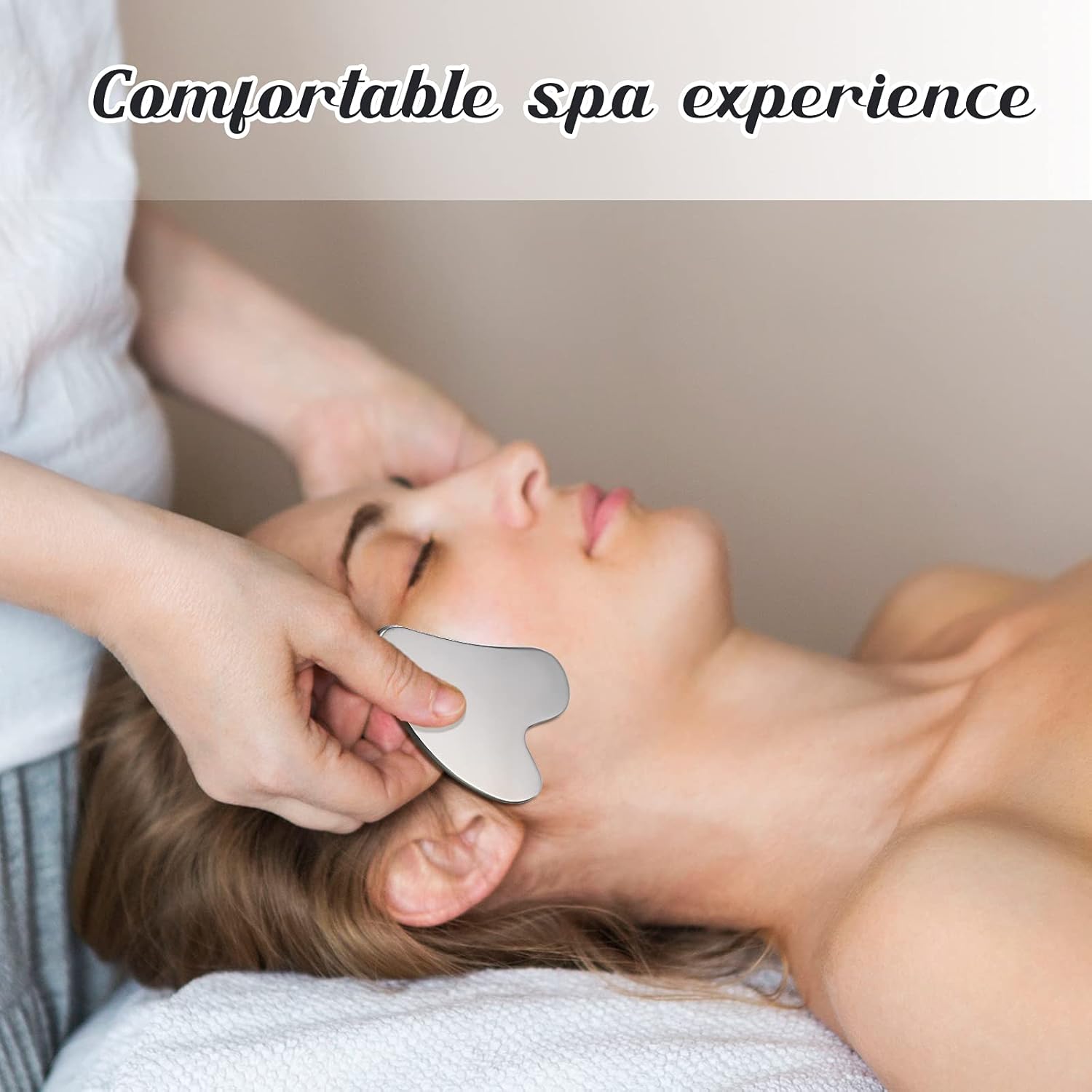 Professional Stainless Steel Gua Sha Tool - Face, Eye & Body Massage for Lymphatic Drainage