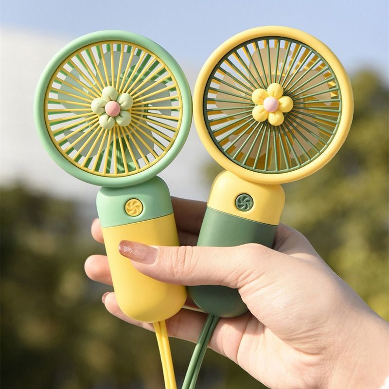 Mini Handheld Fan - USB Rechargeable, Ultra-Quiet, Portable Desktop & Phone Stand, for Indoor/Outdoor Use