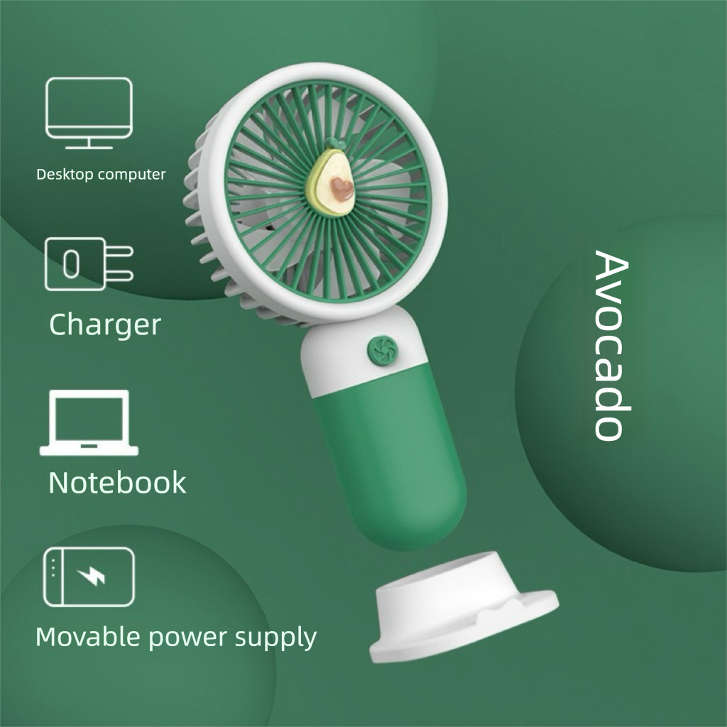 Mini Handheld Fan - USB Rechargeable, Ultra-Quiet, Portable Desktop & Phone Stand, for Indoor/Outdoor Use