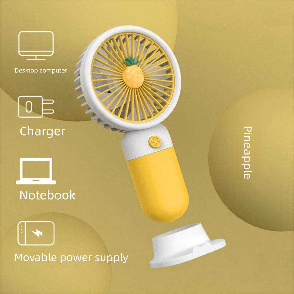 Mini Handheld Fan - USB Rechargeable, Ultra-Quiet, Portable Desktop & Phone Stand, for Indoor/Outdoor Use