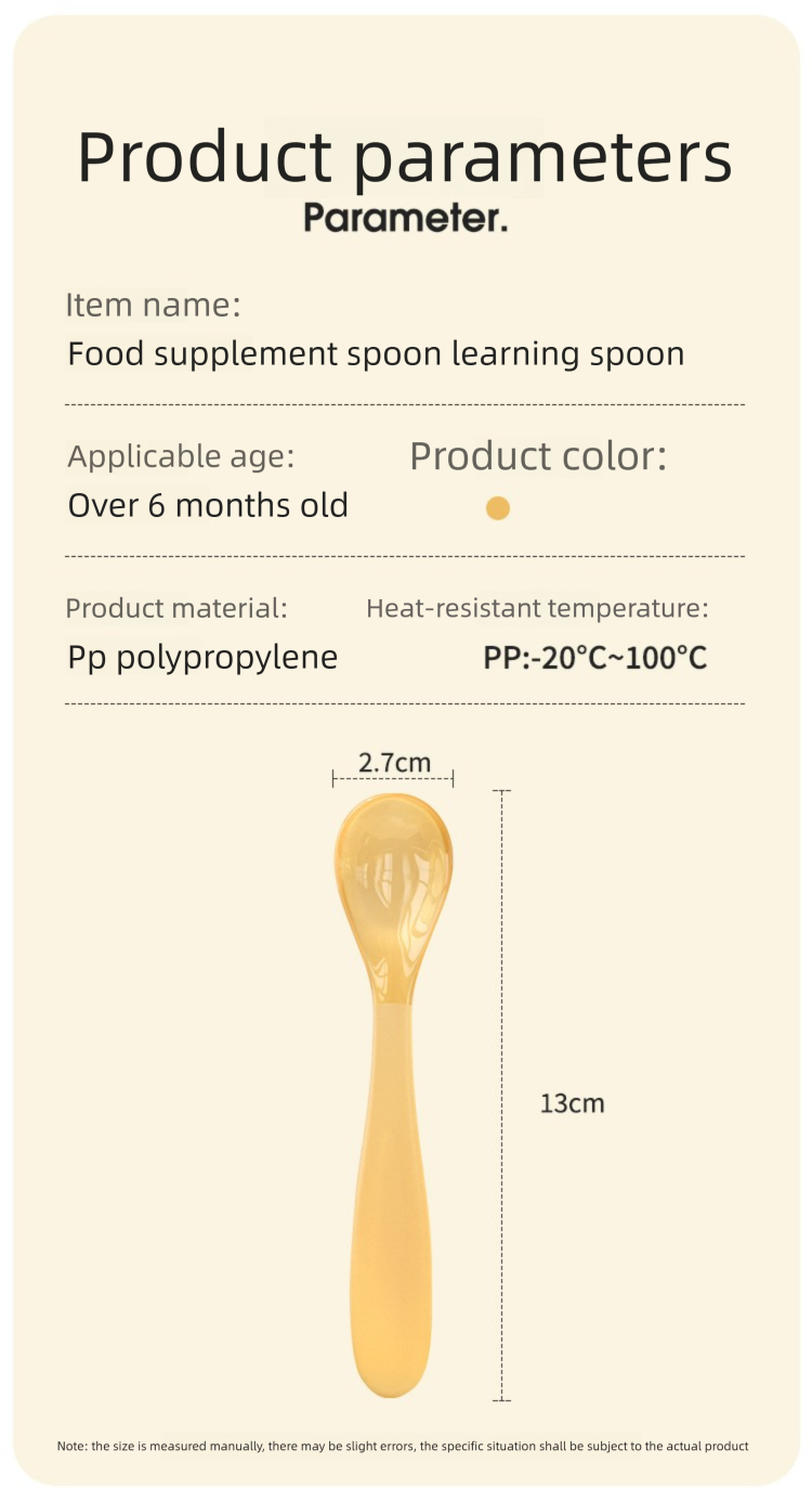 Child silicone spoon, newborn rice cereal spoon, baby feeding spoon, soft spoon for eating and drinking, food-grade silicone infant spoon