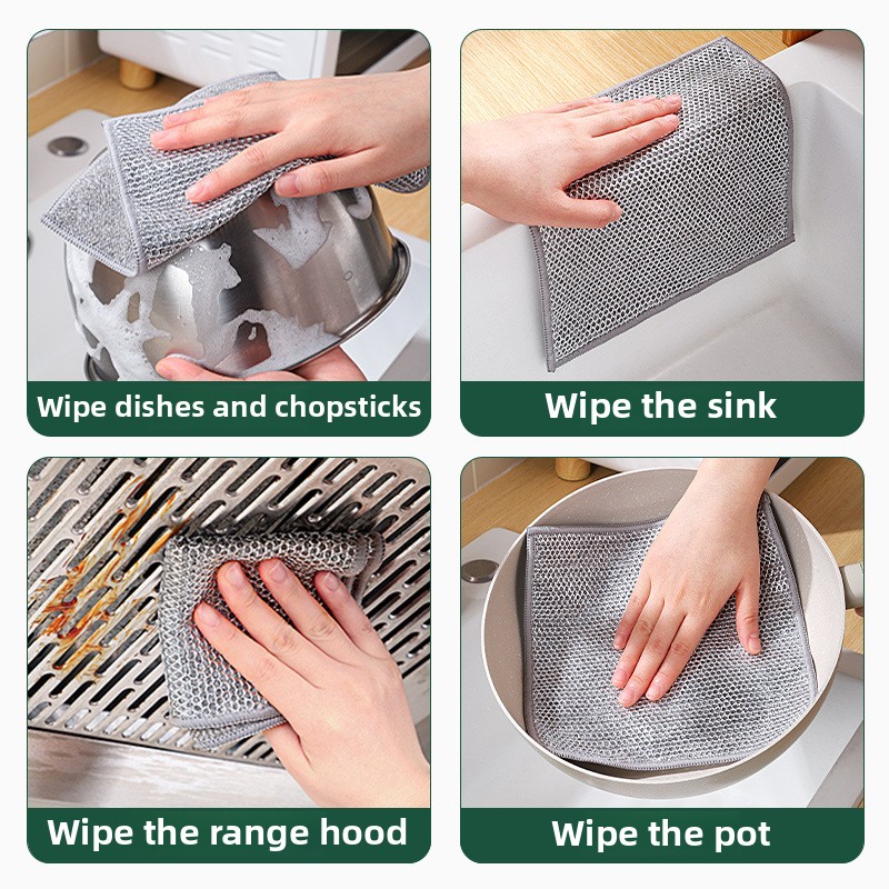 1PCS Stainless Steel Scouring Pad - Oil-Resistant Kitchen Scrubber  Heavy-Duty Metal Wire Cleaning Ball & Dish Scrubber  Durable Pot & Pan Cleaning Tool