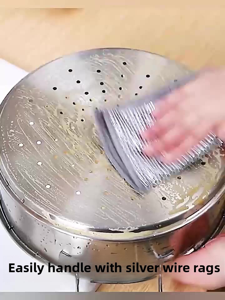1PCS Stainless Steel Scouring Pad - Oil-Resistant Kitchen Scrubber  Heavy-Duty Metal Wire Cleaning Ball & Dish Scrubber  Durable Pot & Pan Cleaning Tool