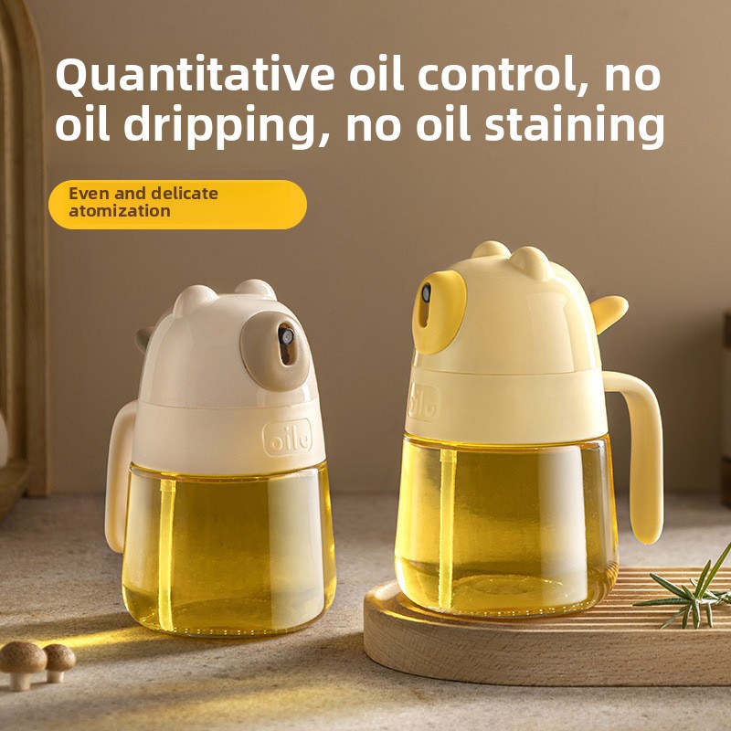 Glass spray bottle spray air fryer household kitchen glass fog edible oil food grade leakproof oil tank