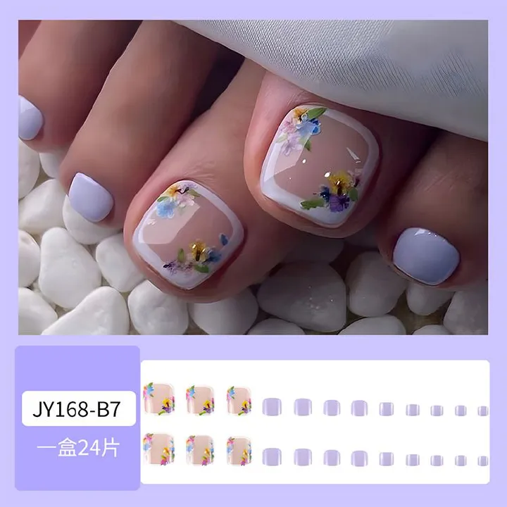 Stylish and fashionable toenail patches, a popular product from toenail manufacturers, are selling toenail patches, wearable toenails and nail art patches