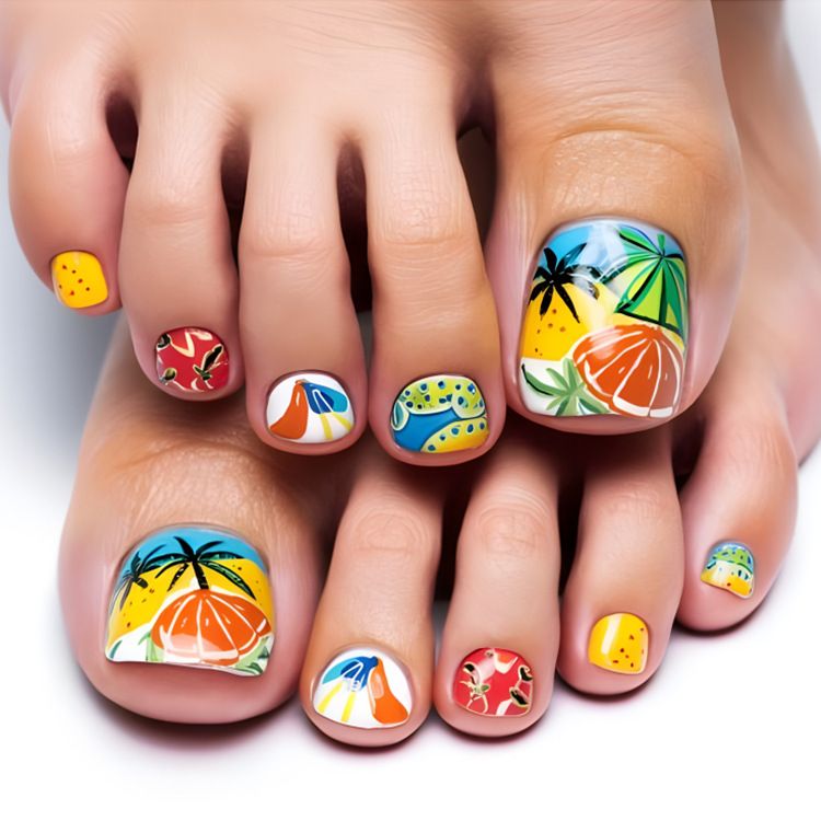 Stylish and fashionable toenail patches, a popular product from toenail manufacturers, are selling toenail patches, wearable toenails and nail art patches
