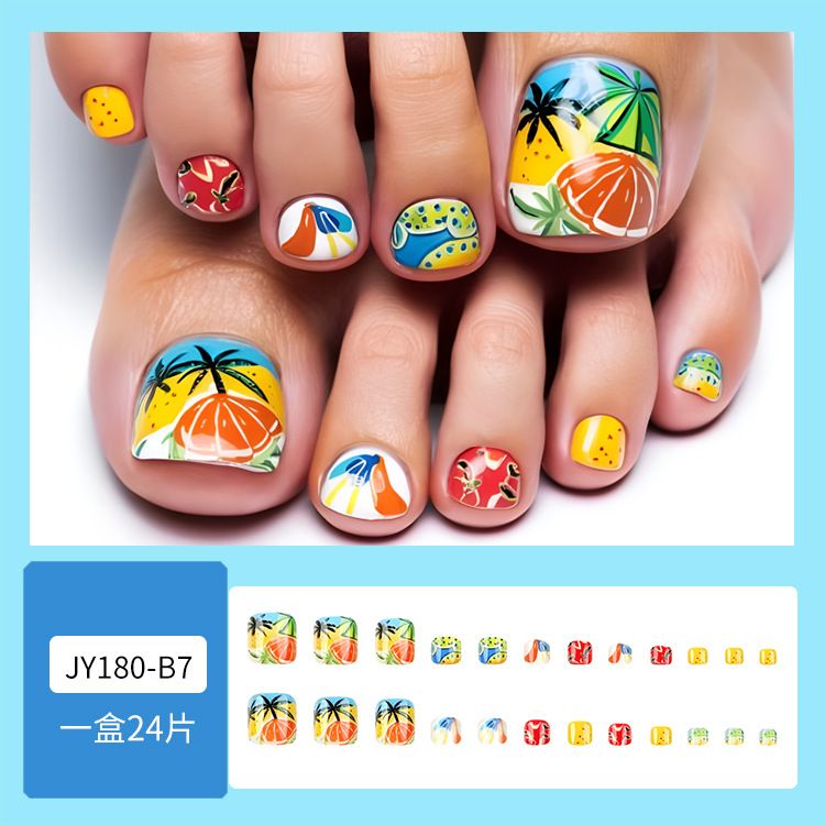 Stylish and fashionable toenail patches, a popular product from toenail manufacturers, are selling toenail patches, wearable toenails and nail art patches