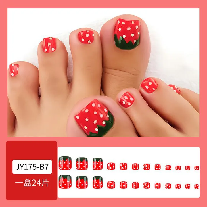 Stylish and fashionable toenail patches, a popular product from toenail manufacturers, are selling toenail patches, wearable toenails and nail art patches
