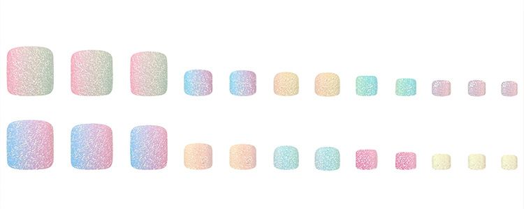 Stylish and fashionable toenail patches, a popular product from toenail manufacturers, are selling toenail patches, wearable toenails and nail art patches