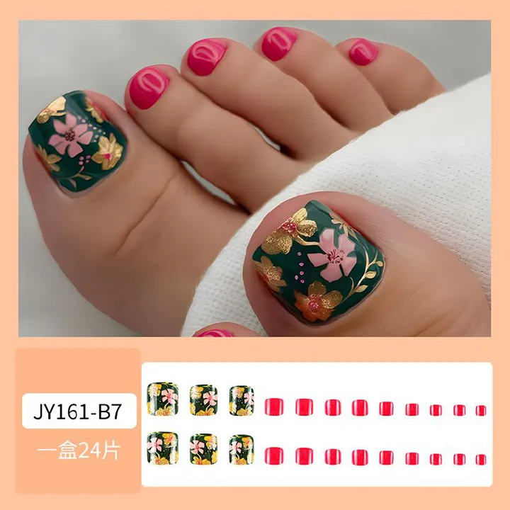 Stylish and fashionable toenail patches, a popular product from toenail manufacturers, are selling toenail patches, wearable toenails and nail art patches