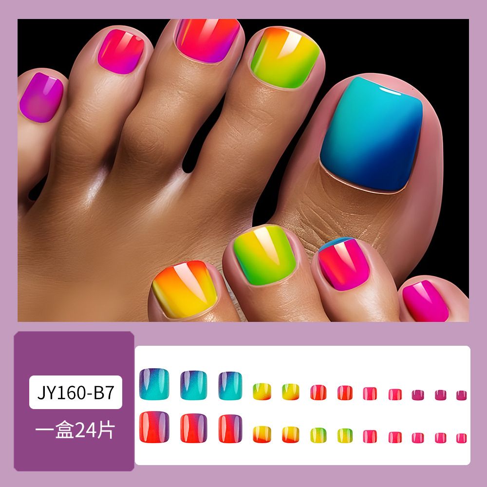 Stylish and fashionable toenail patches, a popular product from toenail manufacturers, are selling toenail patches, wearable toenails and nail art patches