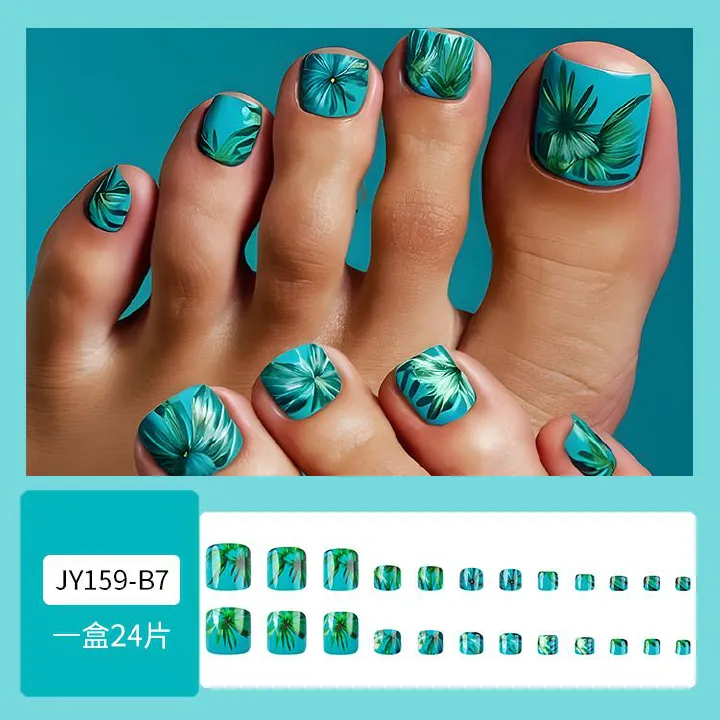 Stylish and fashionable toenail patches, a popular product from toenail manufacturers, are selling toenail patches, wearable toenails and nail art patches