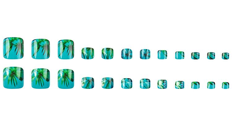 Stylish and fashionable toenail patches, a popular product from toenail manufacturers, are selling toenail patches, wearable toenails and nail art patches