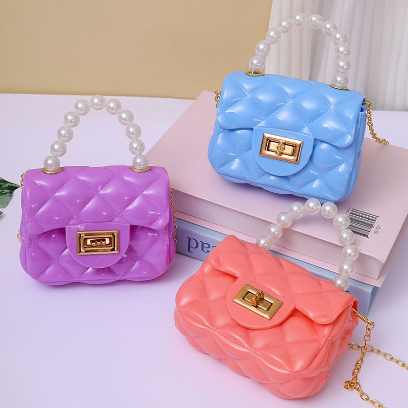 Hot-selling bestseller Summer 2025 new collection Mini jelly square buns Fresh and sweet crossbody bag Chain candy handbag Single-shoulder coin purse Cute silicone coin purse