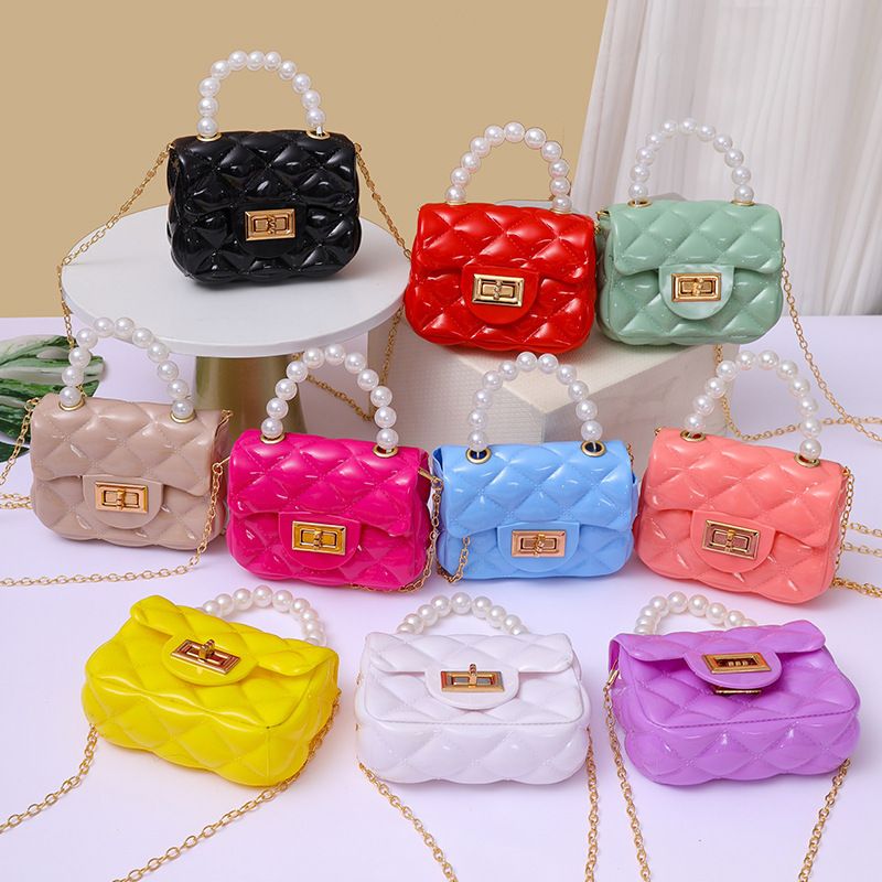 Hot-selling bestseller Summer 2025 new collection Mini jelly square buns Fresh and sweet crossbody bag Chain candy handbag Single-shoulder coin purse Cute silicone coin purse