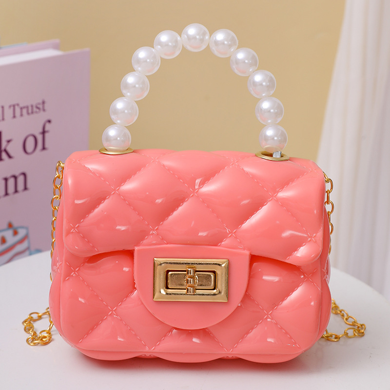 Hot-selling bestseller Summer 2025 new collection Mini jelly square buns Fresh and sweet crossbody bag Chain candy handbag Single-shoulder coin purse Cute silicone coin purse