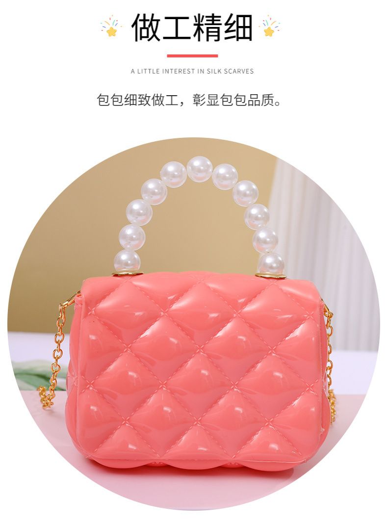 Hot-selling bestseller Summer 2025 new collection Mini jelly square buns Fresh and sweet crossbody bag Chain candy handbag Single-shoulder coin purse Cute silicone coin purse