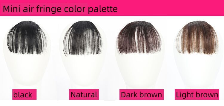 Mini wig bangs, air-lengthened bangs, fake bangs for women, ultra-thin invisible and seamless wig pieces