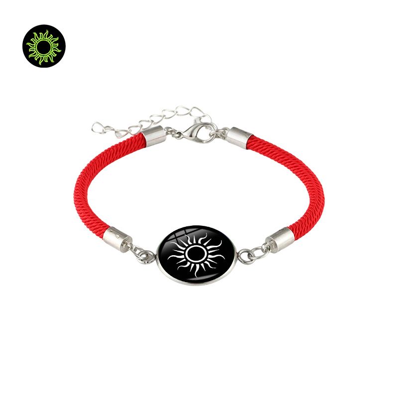Moon and Sun Lover Alloy Time Gem Bracelet - Couple's Style Handmade Rope Hand Ring - Best-selling Valentine's Day Hand Decoration