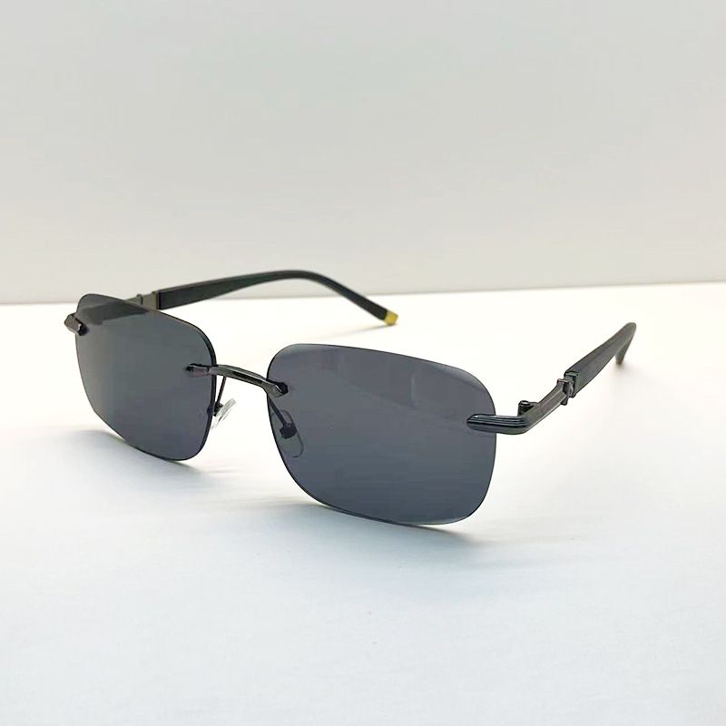 New sunglasses, men's high-end and fashionable glasses, UV-resistant sunglasses, frameless with cut edges