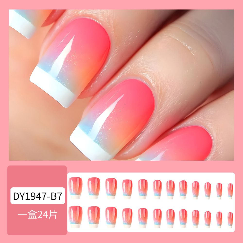 Medium-length detachable wearable nail art pieces for foreign trade
