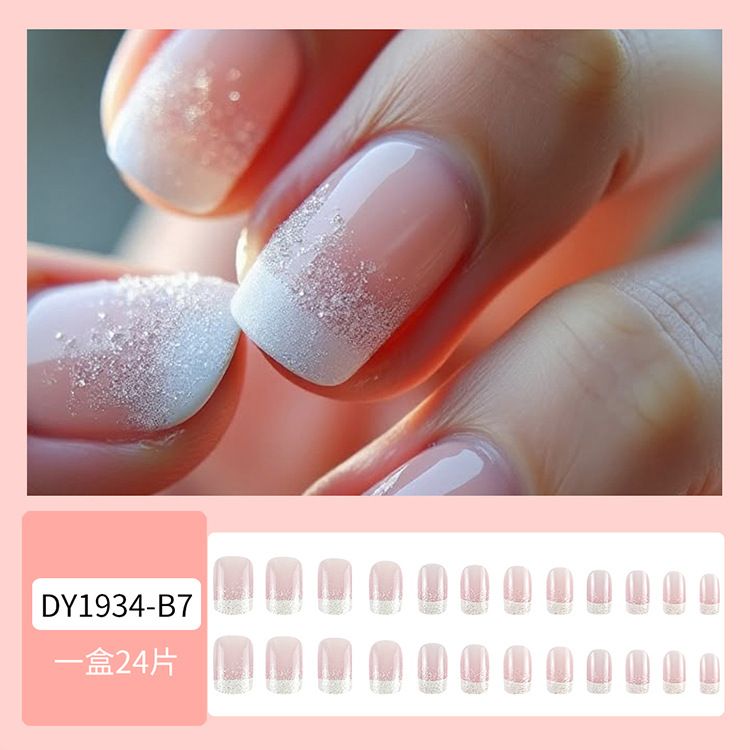 Medium-length detachable wearable nail art pieces for foreign trade