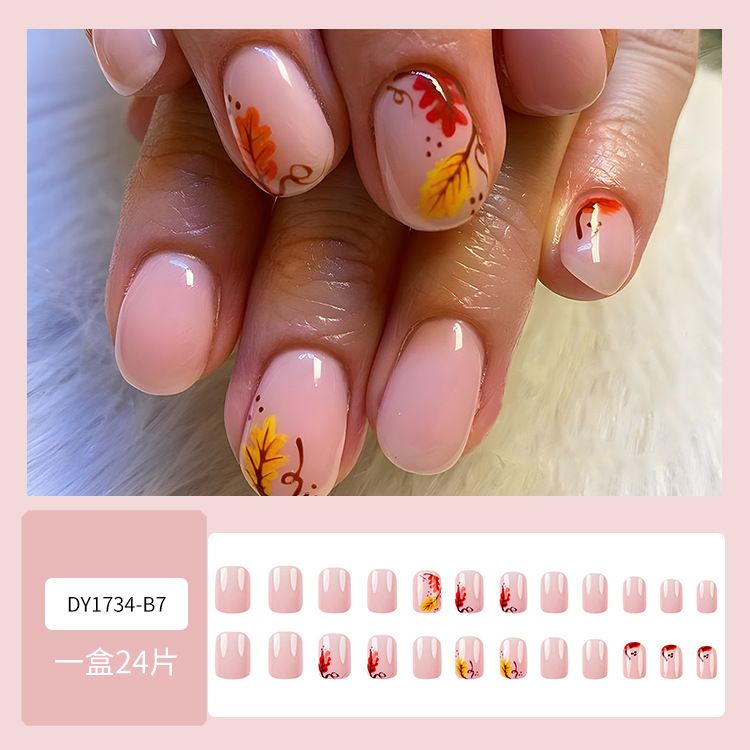 Medium-length detachable wearable nail art pieces for foreign trade