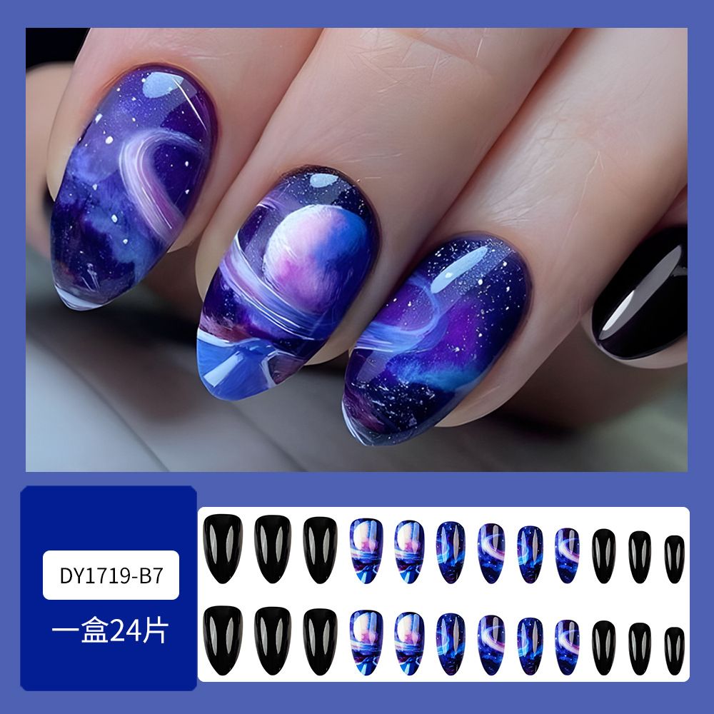 Medium-length detachable wearable nail art pieces for foreign trade