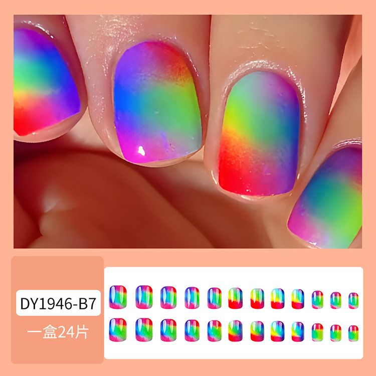 Medium-length detachable wearable nail art pieces for foreign trade