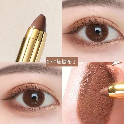 One-touch molding! Lazy Eyeshadow pen, high-gloss double-headed pearlescent fine sparkle, contouring and brightening, Fairy tear Eyeshadow stick, student