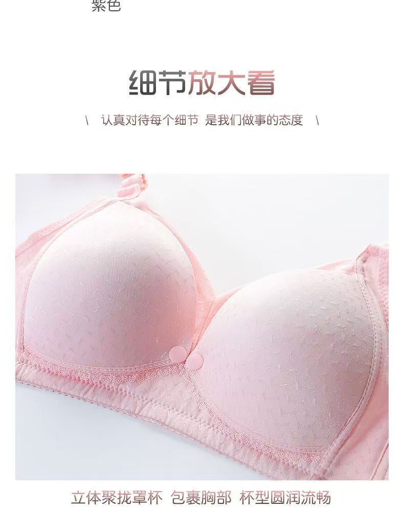 Non-wire nursing bra with front zipper, maternity underwear for pregnant women during pregnancy, postpartum breastfeeding, breast support, anti-sagging, thin bra 34-42 cup