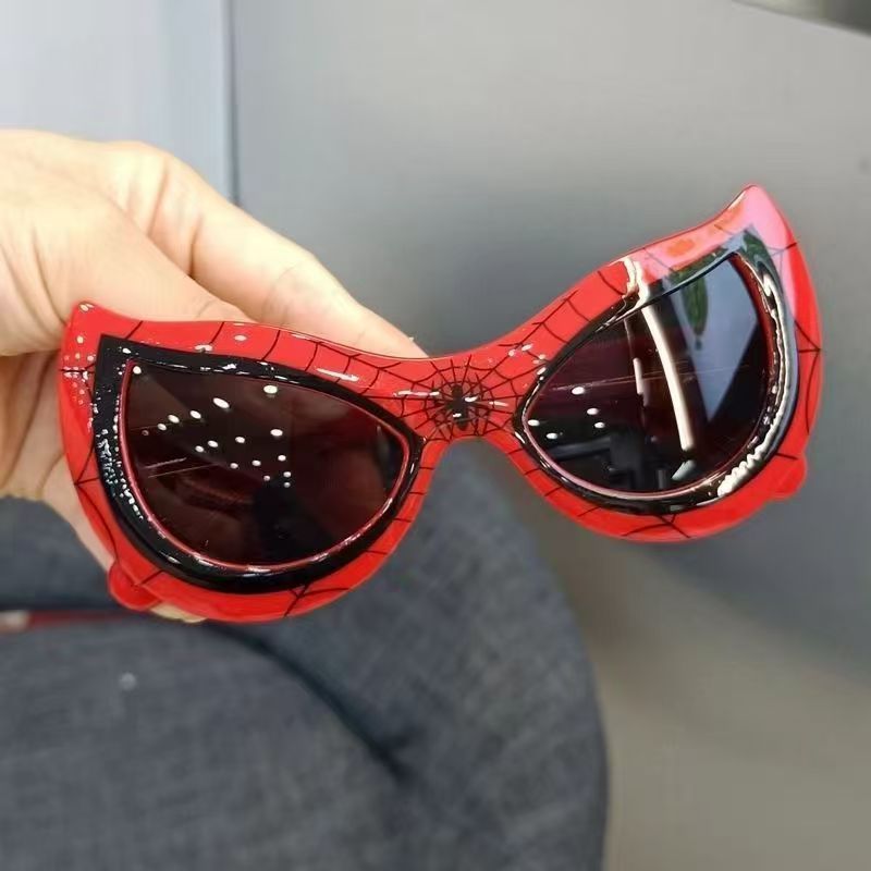 Children's glasses, sunglasses, Spider-Man, boys, sunscreen, sunglasses, baby toys, cool cartoon, fashionable gift