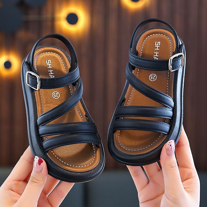 Kids Shoes Sandals Girls' Sandals Fashion Cute Baby Children Beach Shoes Non-Slip Soft Soled Little Princess Shoes Slipper