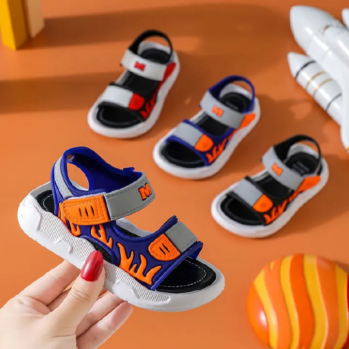 New Boys' Girls' Sandals Kids Wear-Resistant Soft-Soled Non-Slip Beach Sandals For Boys And Girls