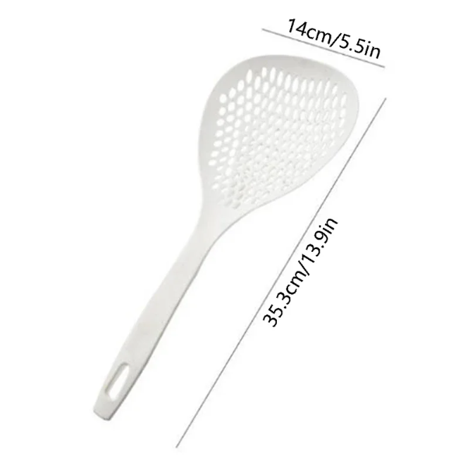 1pc Large Nylon Food Strainer Spoon - Creative Cooking Spatula, Colander, and Soup Strainer for Household Kitchen