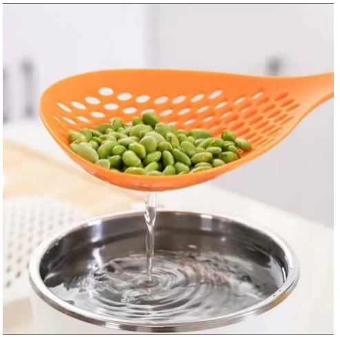 1pc Large Nylon Food Strainer Spoon - Creative Cooking Spatula, Colander, and Soup Strainer for Household Kitchen