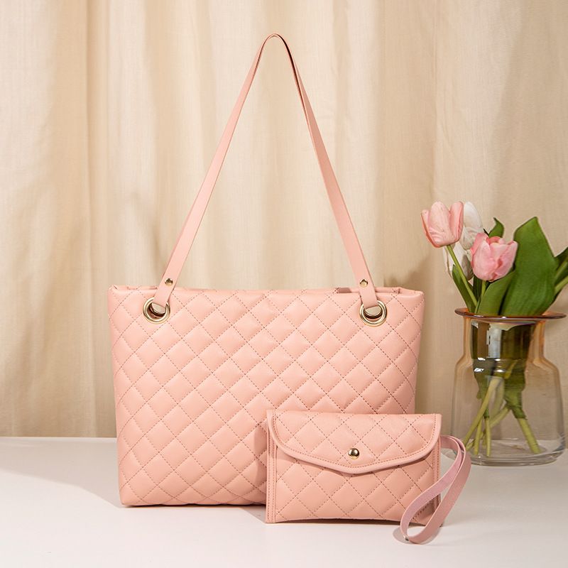 2Stes/PCS New Women's Bag European and American Fashion Mother Lady's Bag Handbag Bag Water Bucket Bag Commuter Joker Underarm Bag