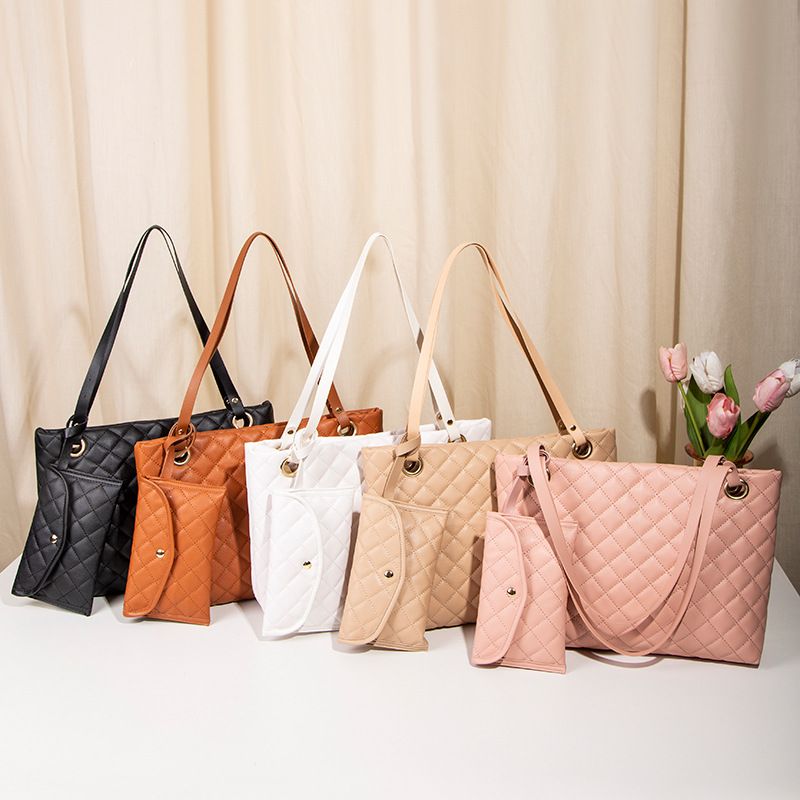 2Stes/PCS New Women's Bag European and American Fashion Mother Lady's Bag Handbag Bag Water Bucket Bag Commuter Joker Underarm Bag