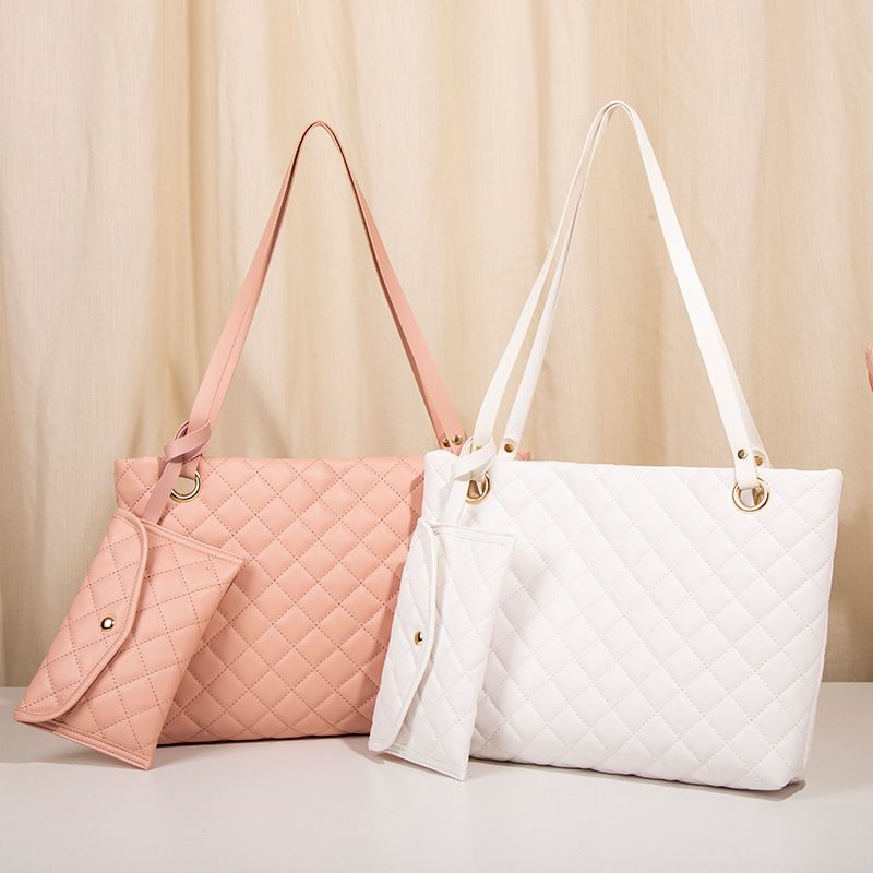 2Stes/PCS New Women's Bag European and American Fashion Mother Lady's Bag Handbag Bag Water Bucket Bag Commuter Joker Underarm Bag