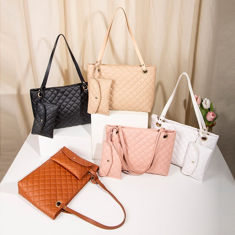 2Stes/PCS New Women's Bag European and American Fashion Mother Lady's Bag Handbag Bag Water Bucket Bag Commuter Joker Underarm Bag