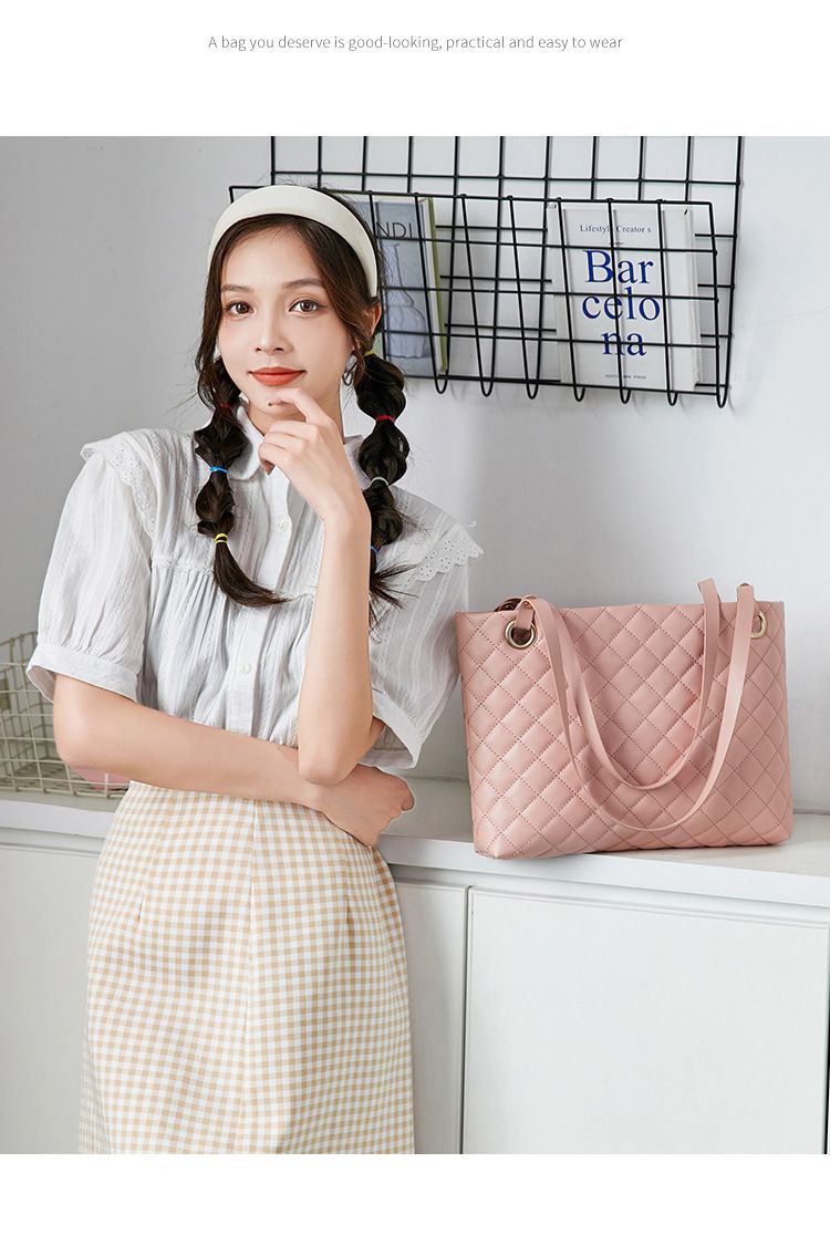 2Stes/PCS New Women's Bag European and American Fashion Mother Lady's Bag Handbag Bag Water Bucket Bag Commuter Joker Underarm Bag