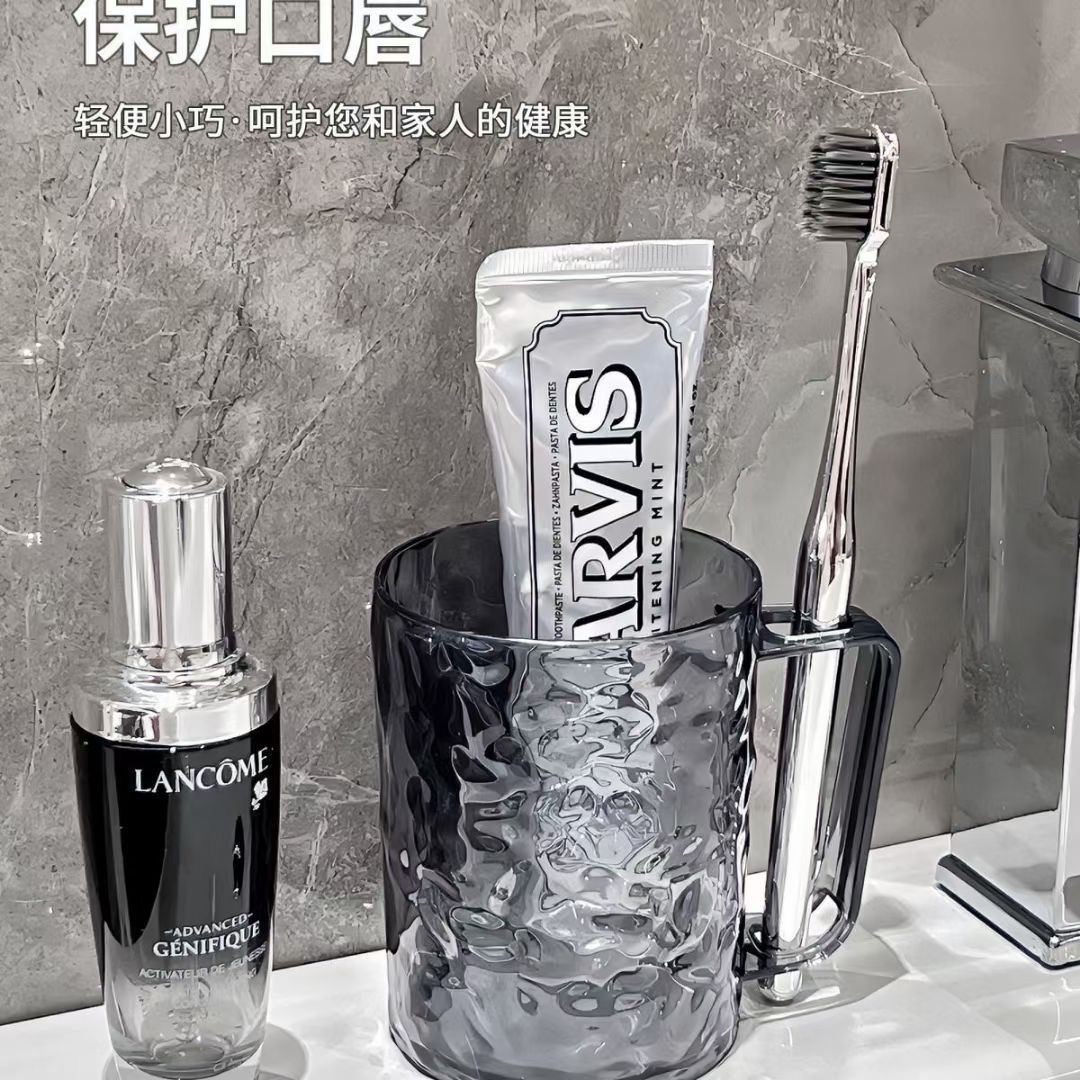 500ML Toothbrush Cup Glacier Pattern Luxury Bathroom Wash Cup Household Simple And Portable High-Value Brush Cup Mouthwash Cup