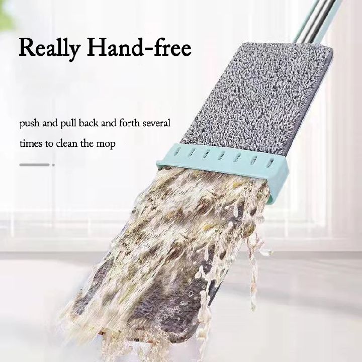 Squeeze Mop Floor Mops Reusable 360 Degree Hands-Free Lazy Flat Mop Wet And Dry Rotatable Mop Artifact Easy To Clean Mop