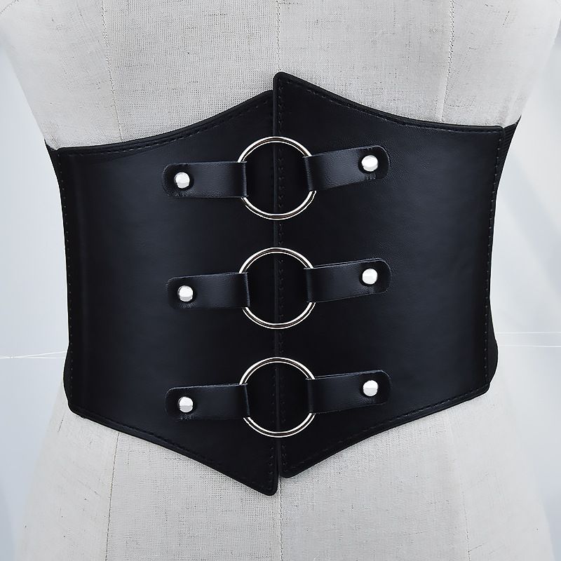 Ladies Waist Belts, Women's Waist Belts Trainer Slimming Belts Elastic Shapewear PU Leather Binding PU Leather Belt Dress Skirt Suit Decoration Accessories Fashion Female Strap Slim Body Shaper Corset